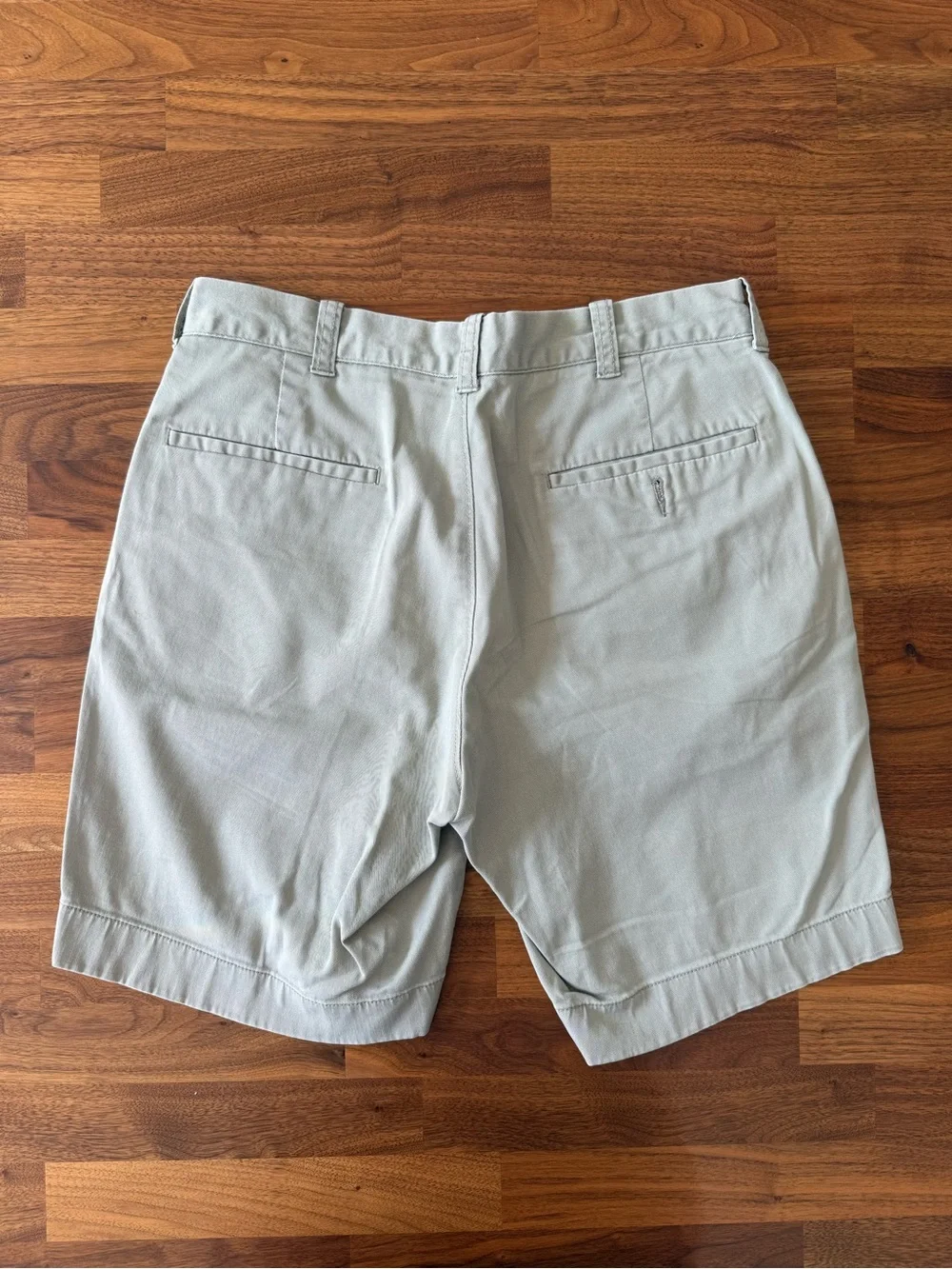 J. Crew Men's Flat Front Shorts in Light (green hue) Khaki